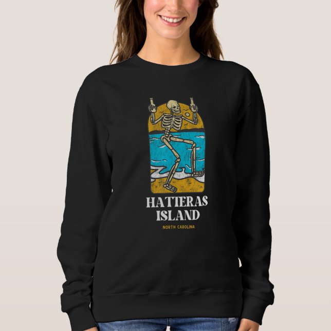 Sudadera Hatteras Island NC Beachgoing Summertime Drinking  (Anverso)
