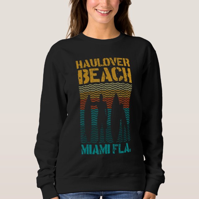 Sudadera Hau Beach Miami Florida Surf Spot Summer Souvenir  (Anverso)