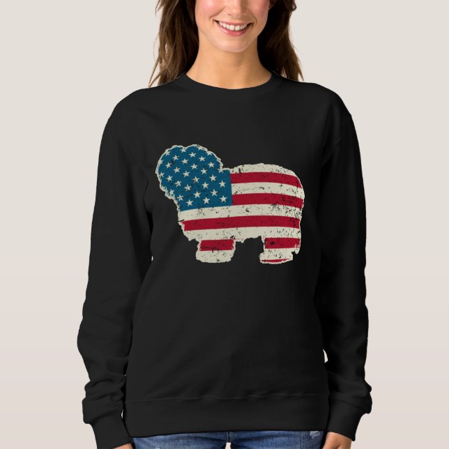 Sudadera Havanese 4th of July Men Women USA American Flag D (Anverso)