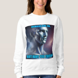 Sudadera Have you Tried AI - Women's White Long Sleeve