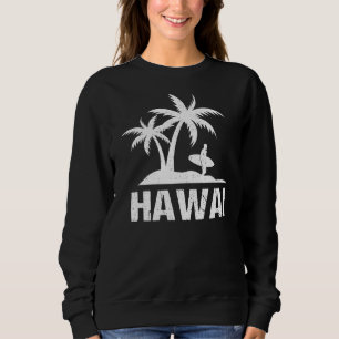 Sudadera Haw Hawaii Palm Tree Surf Beach Vacation