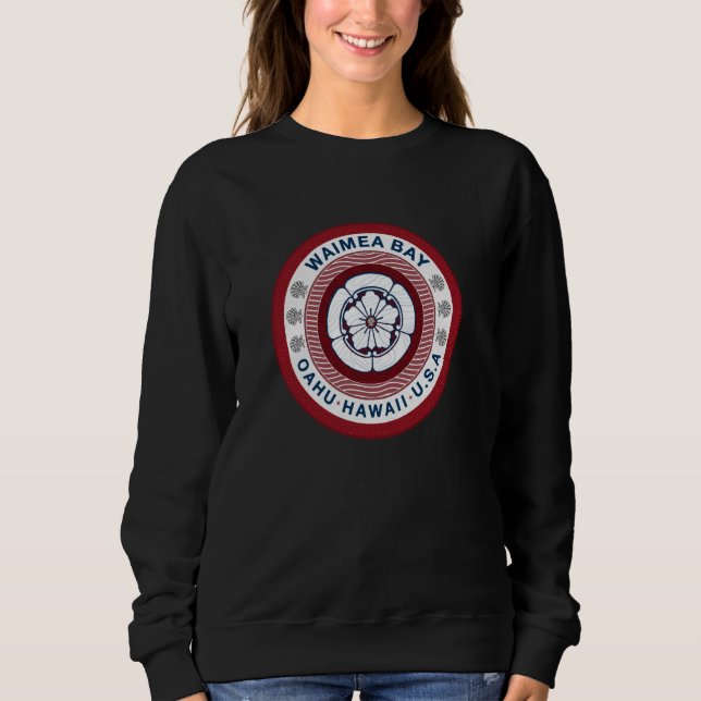 Sudadera Hawái Bahía Waimea Oahu Hawaiano (Anverso)