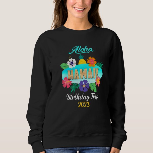Sudadera Hawaii Aloha Hawaiian Family Trip 2023 Premium_6 (Anverso)