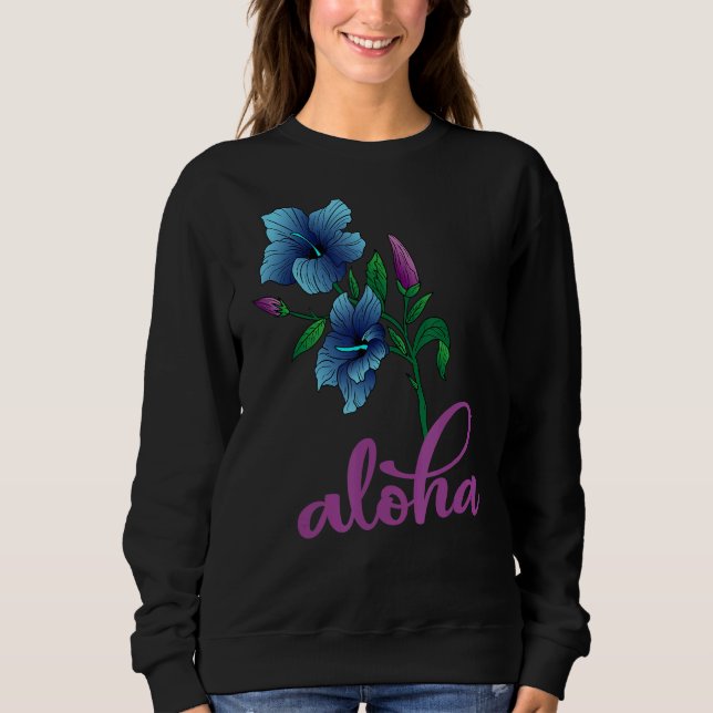 Sudadera Hawaii Aloha Hibiscus Fiesta hawaiano (Anverso)