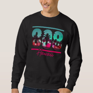 Sudadera Hawaii Area Code 808 Vintage Retro Hawaiian Island