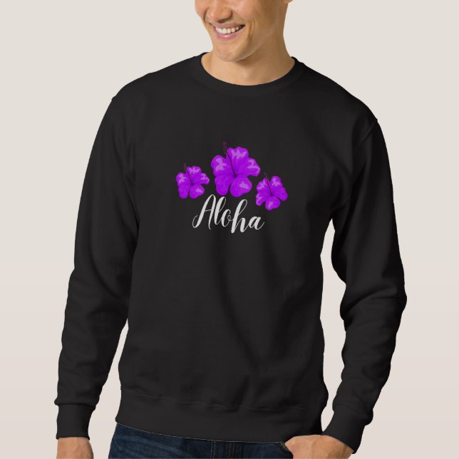 Sudadera Hawaii Hibiscus Flower Hawaii Surfer Style Vinta (Anverso)