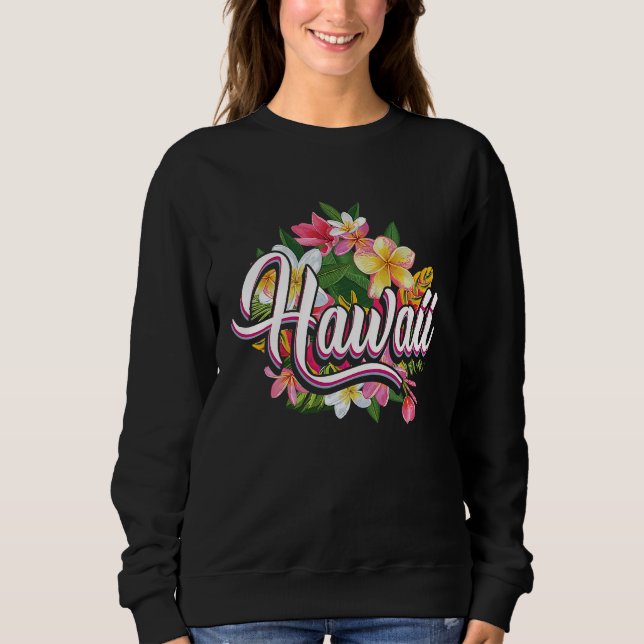 Sudadera Hawaii Lover with Hawaii Flowers Hawaiian (Anverso)