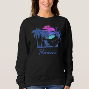 Sudadera Hawaii Vintage Sunset Palm Tree Family Island