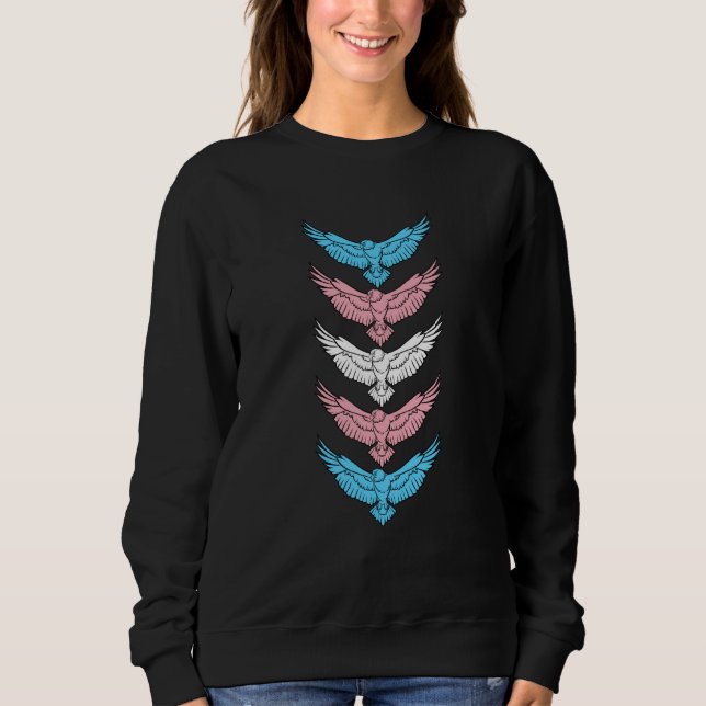 Sudadera Hawks LGBTQ Strong Transgender Pride Flag Trans Ha (Anverso)