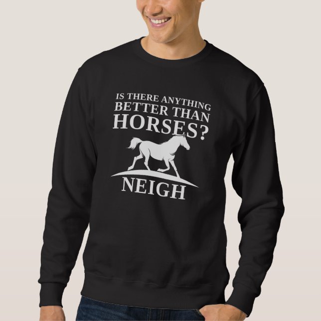 Sudadera ¿Hay algo mejor que los caballos? (Anverso)