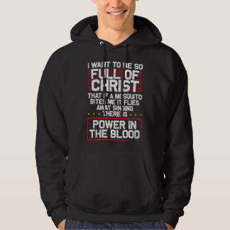 Sudadera Hay Poder En La Sangre - Divertido Cristiano Relig