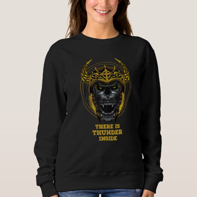 Sudadera Hay Truenos Dentro Viking Northman Warrior Sk (Anverso)