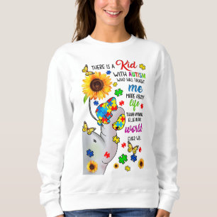 Sudadera Hay Un Niño Con Autismo Elefante Mamá Autismo Chi