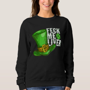 Sudadera Hazme el Gorra del hígado Shamrock Leprechaun St P