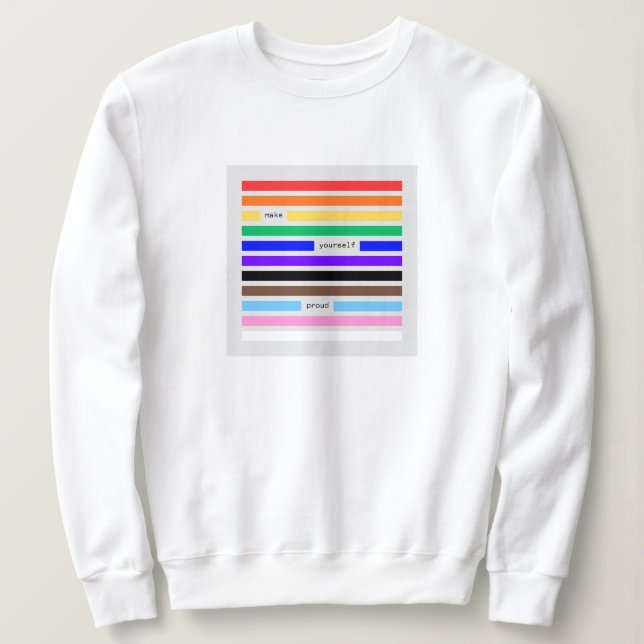 Sudadera Hazte Orgulloso Redacción Arcoíris Orgullo 2026 (Anverso del diseño)