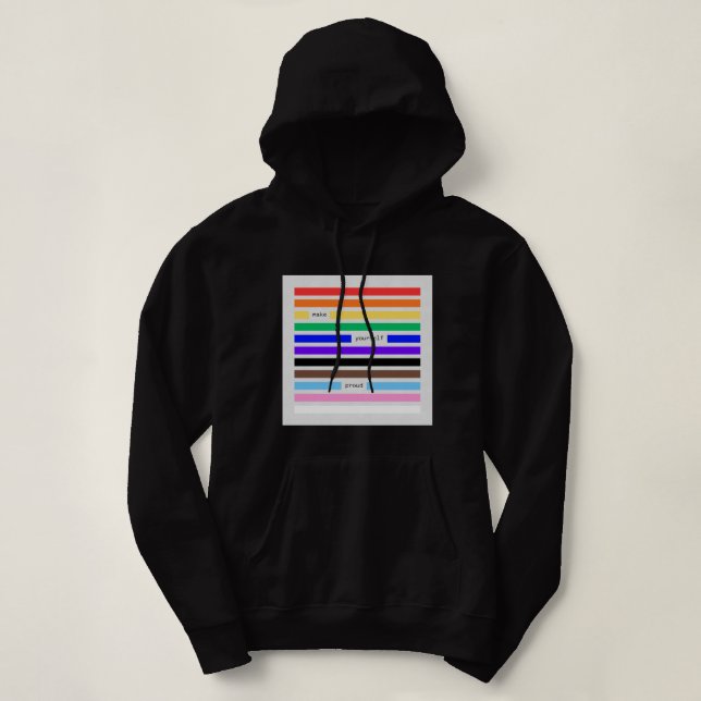 Sudadera Hazte Orgulloso Redacción Arcoíris Orgullo 2026 (Diseño del anverso)