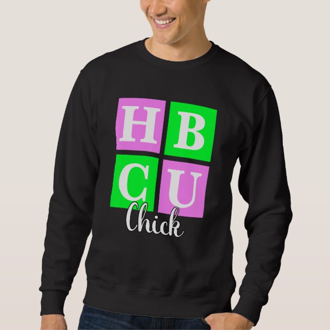 Sudadera HBCU Chick Pink and Green Blocks Love (Anverso)