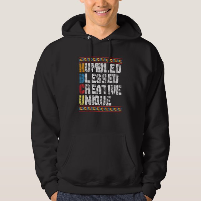 Sudadera Hbcu Humildemente bendecida creativa bl histórica (Anverso)