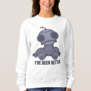 Sudadera He Estado Mejor Robot de Dibujos Animados Tristes