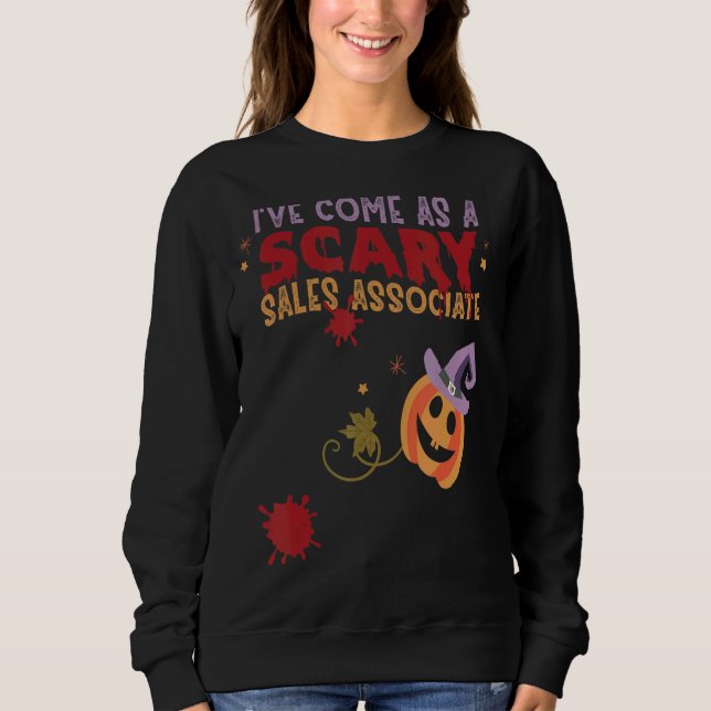 Sudadera He venido como un asustado Chiste asociado de vent (Anverso)