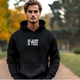 Sudadera He who is brave is free quote white black