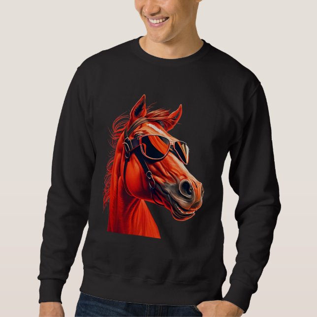 Sudadera Head Horses  Humorous Sunglasses  2 (Anverso)