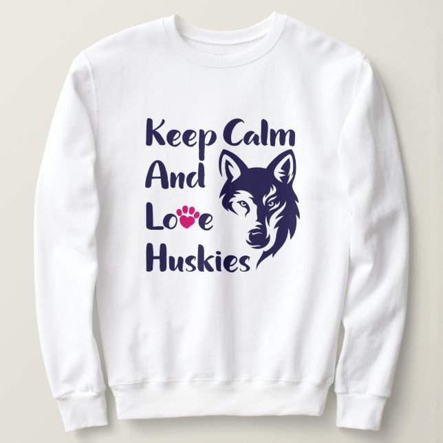 Sudadera Head Siberian Husky Vintage (Anverso del diseño)
