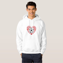 Sudadera Heart and Soccer Ball for Valentines Day