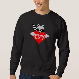 Sudadera Heart Bandit Cute Raccoon Anniversary Valentine's