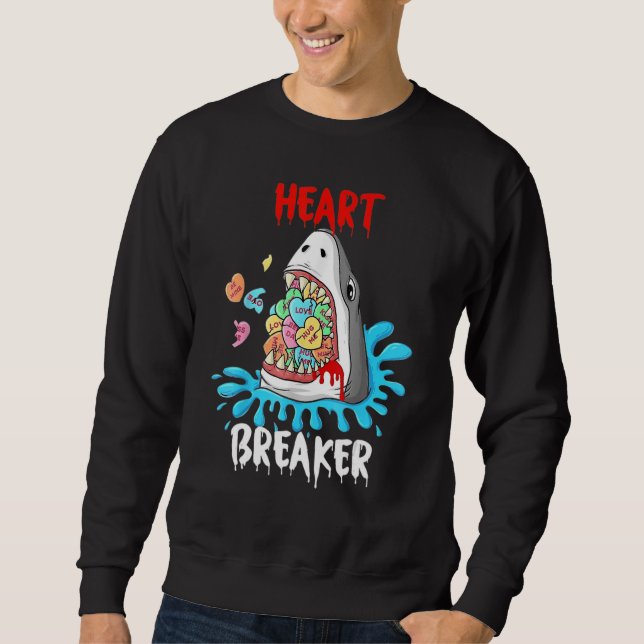 Sudadera Heart Breaker Shark Valentines Day (Anverso)