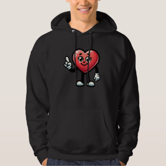 Sudadera Heart Character With Cartoon Eyes And Smiling Face