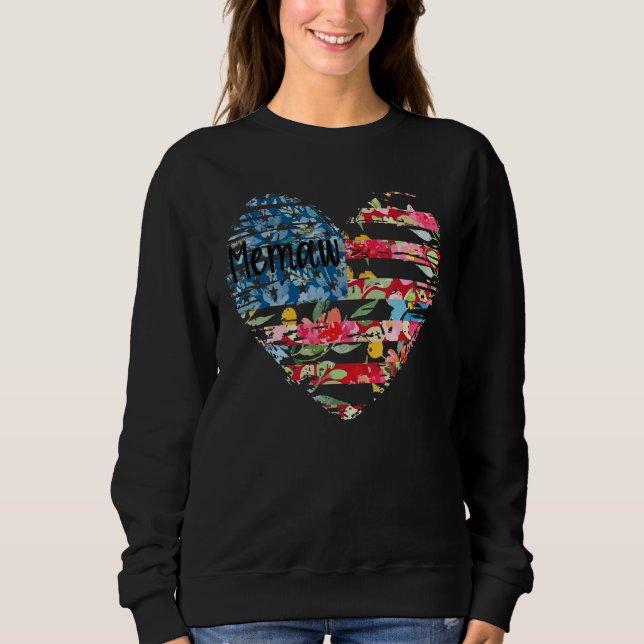 Sudadera Heart Flower Flag Memaw (Anverso)
