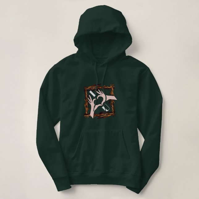 Sudadera Heart Hands Sign Language Graphic Hoodie (Diseño del anverso)