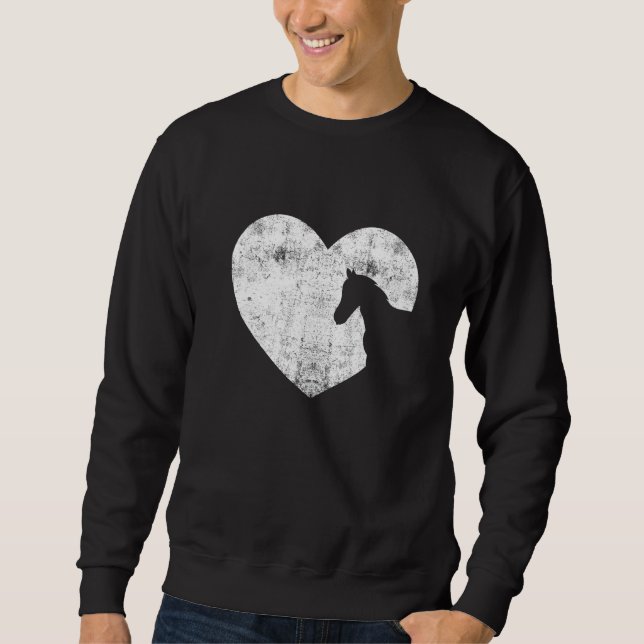 Sudadera Heart Horse Graphic Horse Lover Equestrian Rider H (Anverso)
