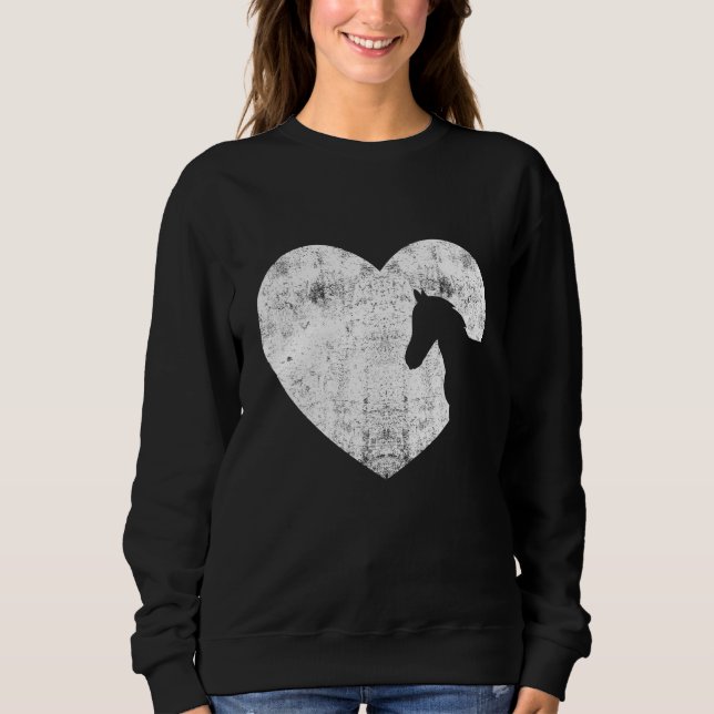 Sudadera Heart Horse Graphic Horse Lover Equestrian Rider H (Anverso)
