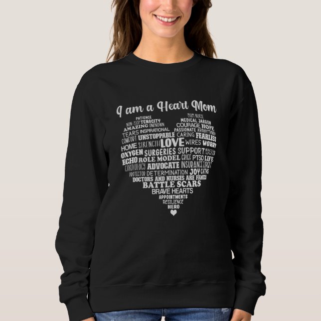 Sudadera Heart Mom CHD Warrior Mom Congenital Heart Disease (Anverso)