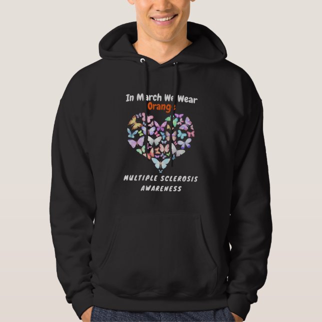 Sudadera Heart MS Multiple Sclerosis Awareness March We Wea (Anverso)