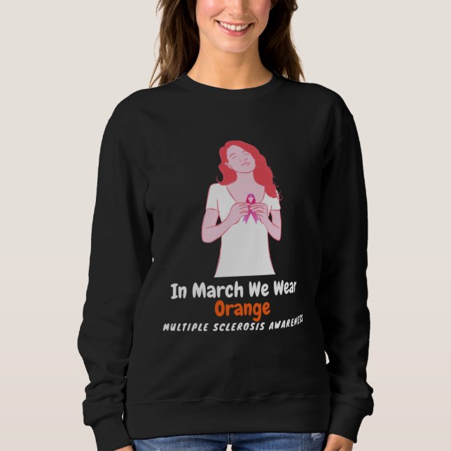 Sudadera Heart MS Multiple Sclerosis Awareness March We Wea (Anverso)