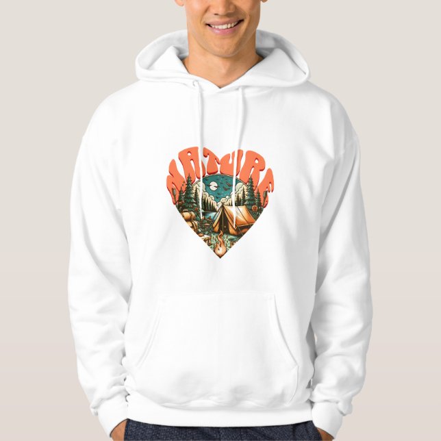 Sudadera "Heart of Nature" Hoodie: A love of camping and tr (Anverso)