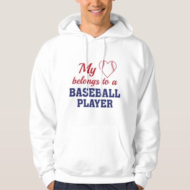 Sudadera Heart Pertenece al Béisbol (Anverso)