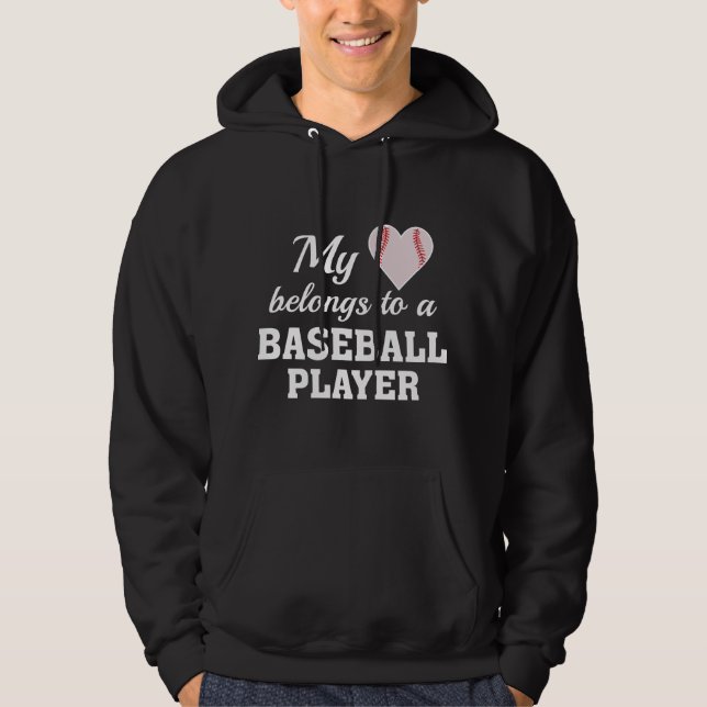 Sudadera Heart Pertenece al Béisbol (Anverso)