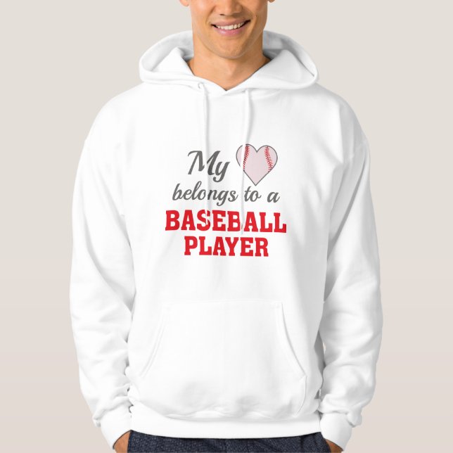 Sudadera Heart Pertenece al Béisbol (Anverso)