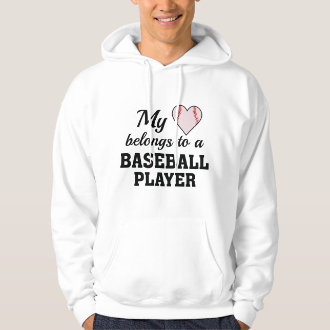 Sudadera Heart Pertenece al Béisbol (Anverso)