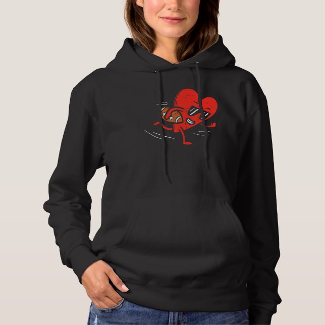 Sudadera Heart Playing American Football Valentines Day Spo (Anverso)