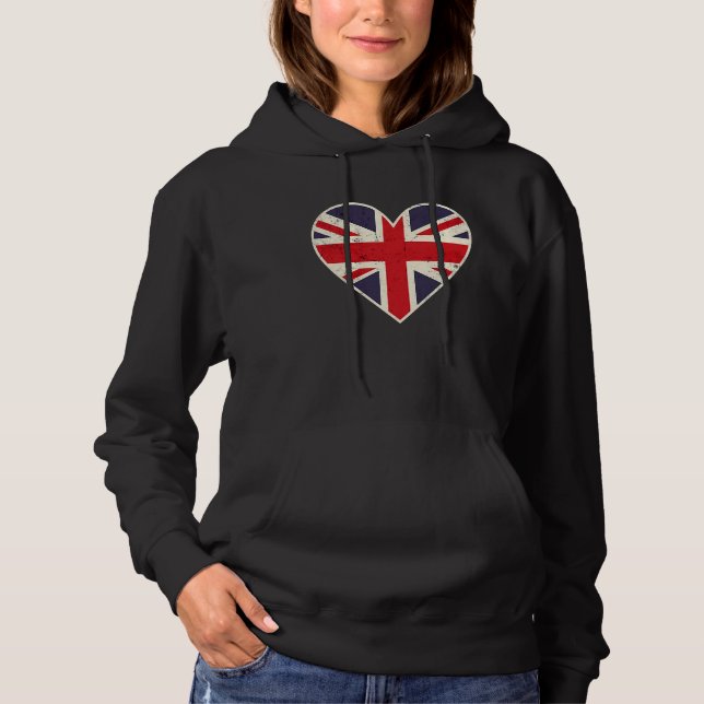 Sudadera Heart Shaped British Union Jack Flag (Anverso)
