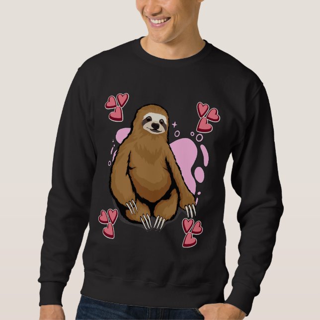 Sudadera Heart Sloth Nap Sloth Lazy Sleeping (Anverso)
