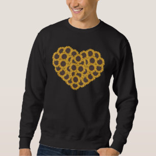 Sudadera Heart Sunflower Lover Gardener Hippie Sunflower