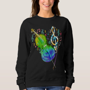 Sudadera Heart Treble Clef Cello Player Music Notes Cellist