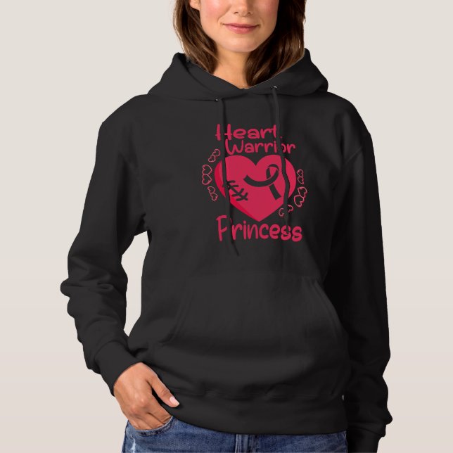 Sudadera Heart Warrior Princess CHD Heart Disease Awareness (Anverso)