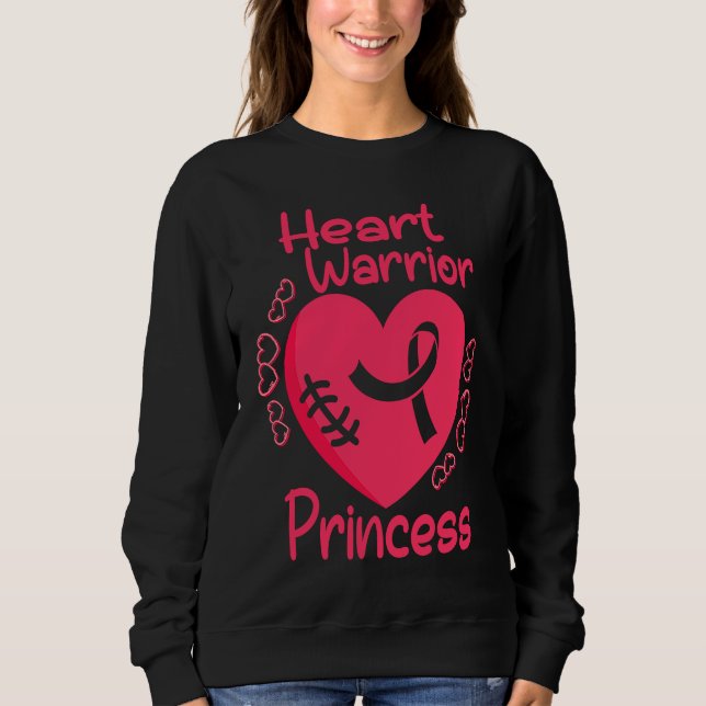 Sudadera Heart Warrior Princess CHD Heart Disease Awareness (Anverso)